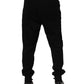 Dolce & Gabbana Black Cotton Men Jogger Sweatpants Pants