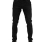 Dolce & Gabbana Black Cotton Logo Plaque Denim Jeans