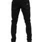 Dolce & Gabbana Black Cotton Logo Plaque Denim Jeans