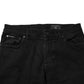 Dolce & Gabbana Black Cotton Logo Plaque Slim Fit Denim Jeans
