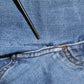 Dolce & Gabbana Blue Washed Tattered Logo Plaque Denim Jeans