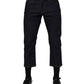 Dolce & Gabbana Dark Blue Cotton Logo Slim Fit Men Denim Jeans