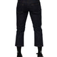 Dolce & Gabbana Dark Blue Cotton Logo Slim Fit Men Denim Jeans
