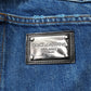 Dolce & Gabbana Blue Cotton Logo Plaque Denim Jeans