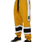 Dolce & Gabbana Yellow Cotton Logo Drawstring Jogger Sweatpants Pants