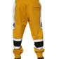 Dolce & Gabbana Yellow Cotton Logo Drawstring Jogger Sweatpants Pants
