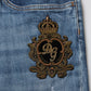 Dolce & Gabbana Blue Logo Embroidery Denim Jeans