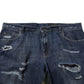 Dolce & Gabbana Blue Cotton Camouflage Denim Jeans