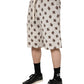 Dolce & Gabbana White Cotton DG Mania Print Men Bermuda Shorts