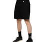 Dolce & Gabbana Black Cotton Knee Length Men Bermuda Shorts