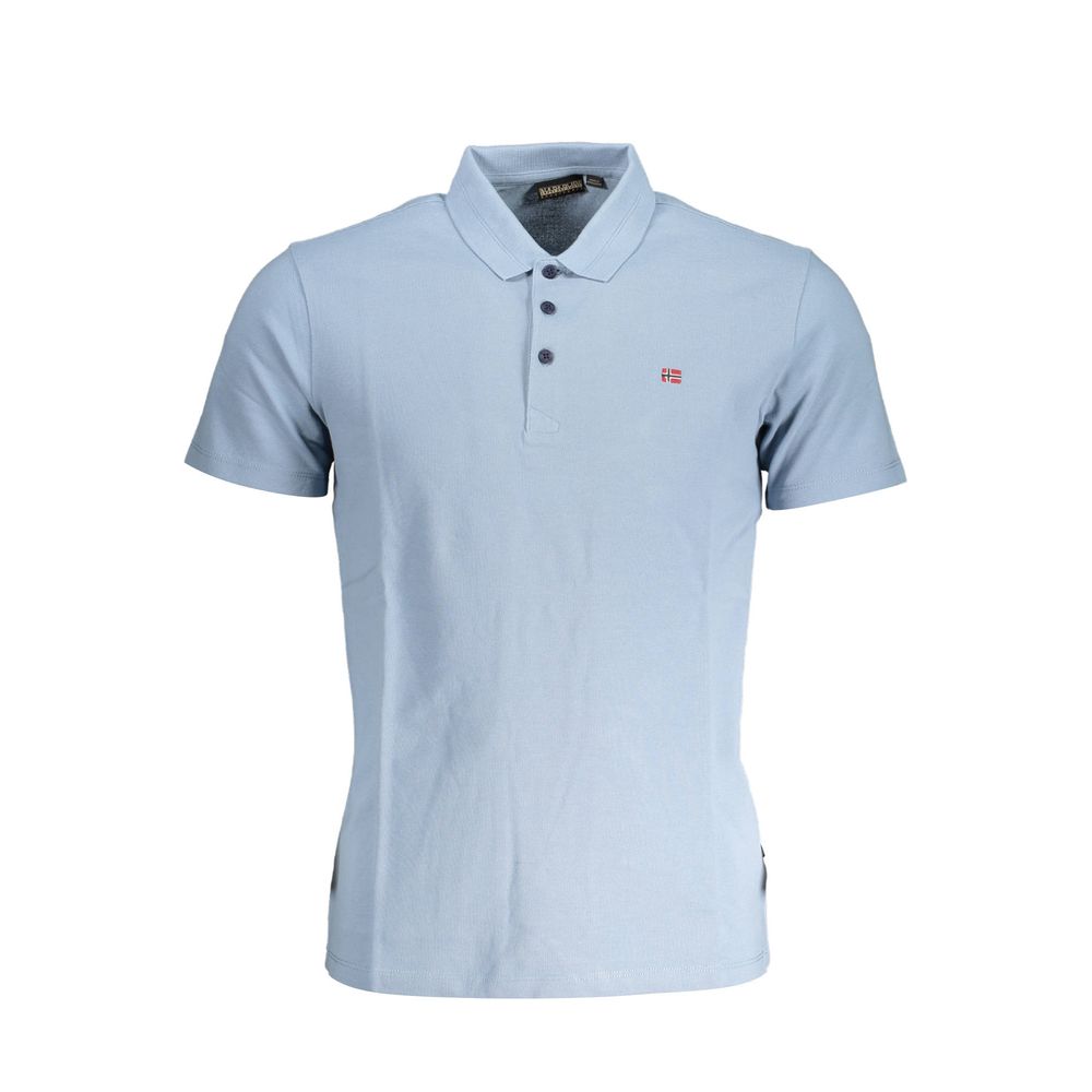 Napapijri Blue Cotton Polo Shirt Mens T-Shirt