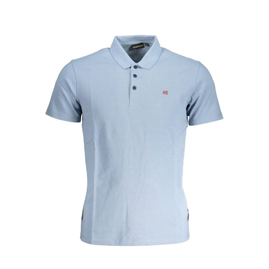 Napapijri Blue Cotton Polo Shirt Mens T-Shirt