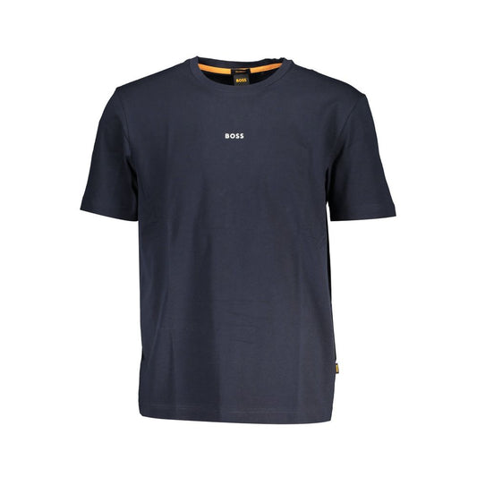 Hugo Boss Blue Organic Cotton Men's T-Shirt Mens T-Shirt