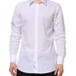 Dolce & Gabbana White Cotton GOLD Dress Formal Shirt