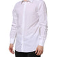 Dolce & Gabbana White Cotton GOLD Dress Formal Shirt