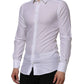 Dolce & Gabbana White Cotton GOLD Long Sleeves Formal Shirt