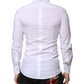 Dolce & Gabbana White Cotton GOLD Long Sleeves Formal Shirt