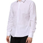 Dolce & Gabbana White Cotton Long Sleeves GOLD Formal Shirt