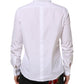 Dolce & Gabbana White Cotton Long Sleeves GOLD Formal Shirt