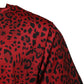 Dolce & Gabbana Red Cotton Leopard Short Sleeves T-shirt