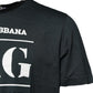 Dolce & Gabbana Black Cotton Printed Short Sleeves T-shirt
