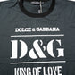 Dolce & Gabbana Black Cotton Printed Short Sleeves T-shirt