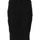 GF Ferre Black Polyester Pencil Cut Knee Length Skirt
