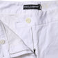 Dolce & Gabbana White Cotton Stretch Mid Waist Jeans