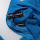 Dolce & Gabbana Blue See Through Turtleneck Long Sleeves Top