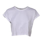 Dolce & Gabbana White Cotton Short Sleeves Cropped T-shirt