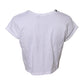 Dolce & Gabbana White Cotton Short Sleeves Cropped T-shirt