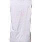 Dolce & Gabbana White Cotton Printed Sleeveless Round Neck Top