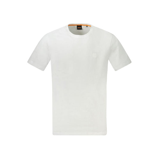 Hugo Boss White Cotton Men T-Shirt Mens T-Shirt