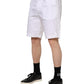 Dolce & Gabbana White Chinos Cotton Stretch Casual Shorts