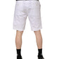 Dolce & Gabbana White Chinos Cotton Stretch Casual Shorts