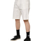 Dolce & Gabbana White Chinos Cotton Stretch Men Casual Shorts