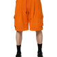 Dolce & Gabbana Orange Cotton Men Casual Cargo Bermuda Shorts