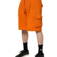 Dolce & Gabbana Orange Cotton Men Casual Cargo Bermuda Shorts