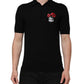 Dolce & Gabbana Black Wool DG Logo Rose Collared Polo T-shirt