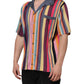 Dolce & Gabbana Multicolor Stripes Collared Men Polo T-shirt