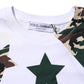 Dolce & Gabbana White Camouflage Cotton Men Crew Neck T-shirt