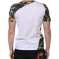 Dolce & Gabbana White Camouflage Cotton Men Crew Neck T-shirt