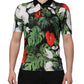 Dolce & Gabbana Multicolor Floral Silk Collared Polo T-shirt