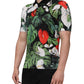 Dolce & Gabbana Multicolor Floral Silk Collared Polo T-shirt
