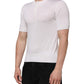 Dolce & Gabbana White Silk Short Sleeves Men Henley T-shirt