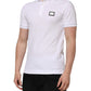 Dolce & Gabbana White Logo Short Sleeve Collared Polo T-shirt