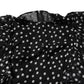 Dolce & Gabbana Black White Lace Polka Dot Chiffon Dress