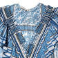 Philosophy di Lorenzo Serafini Blue Patterned Layered Short Sleeves Mini Dress