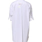 Moschino Couture White Printed Collared Button Mini Shirt Dress