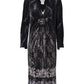 Roberto Cavalli Black Floral Viscose Sheath Midi Dress